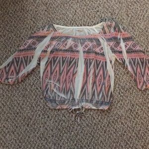 Multicolor Loose Summer Blouse